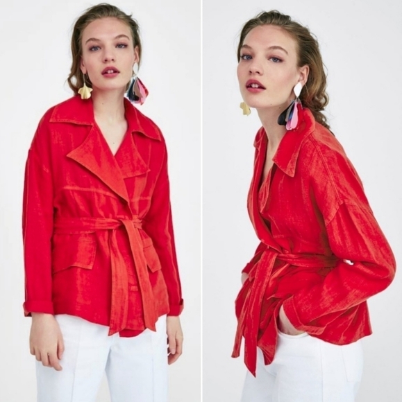Zara Red Women's Jacket - Picture 2 of 9